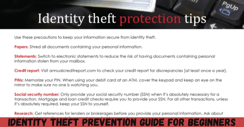 identity theft prevention guide for beginners