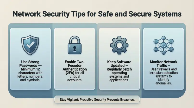 network security tips for safe and secure systems
